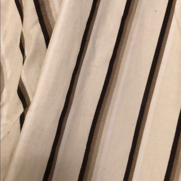 Cream, black, gold, grey striped button up shirt - Picture 4 of 4